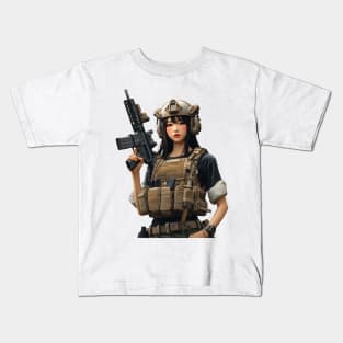 Tactical Girl Kids T-Shirt